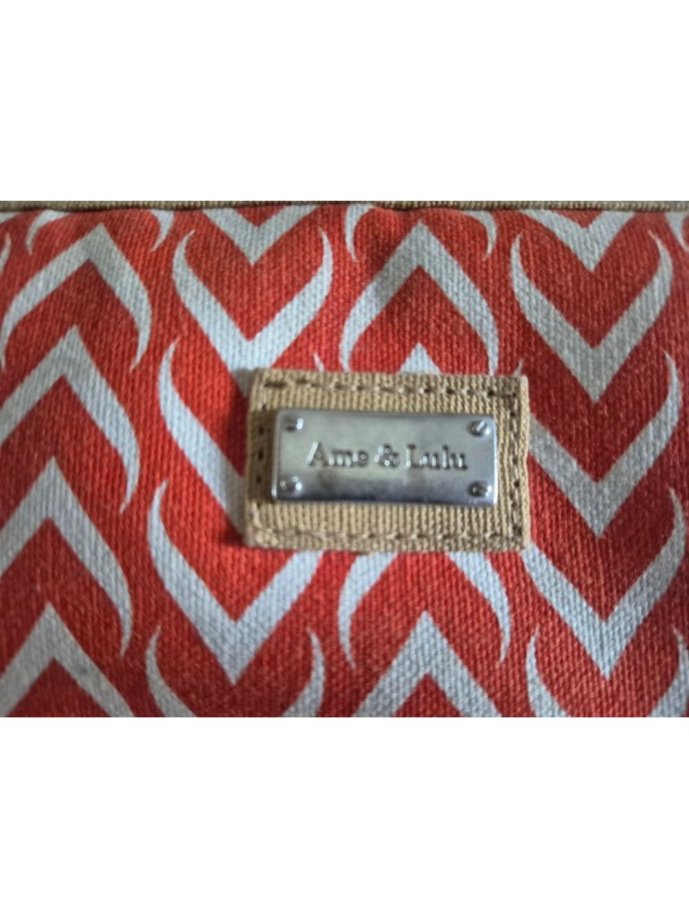 Amo & Lulu Red Chevron Nurse Tote "This Nurse Gives A Hoot" Embroidery Zippered - Picture 6 of 11